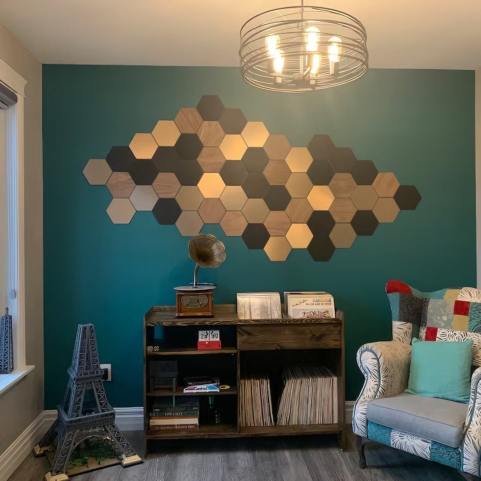 3D wall panels, Honeycomb Wooden Hexagon panels, Hexagon Wooden wall art CraftivaArt, wall art, wall panel, room design , interior design, wall art, luxury home