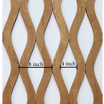 Wavy Wooden Slat Wall Panel