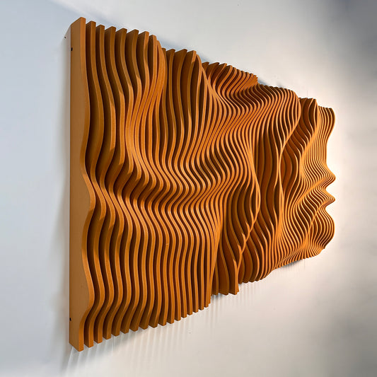 Lava, abstract wavy parametric 3D wall decor