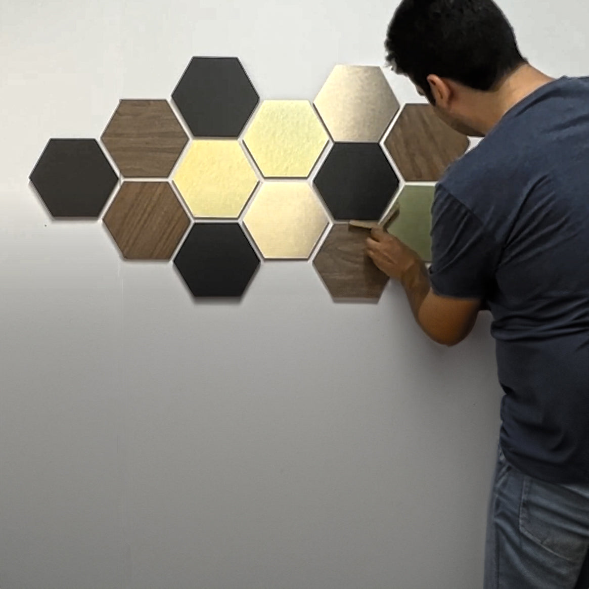 Modern 3D Hexagon Honey Comb Panel