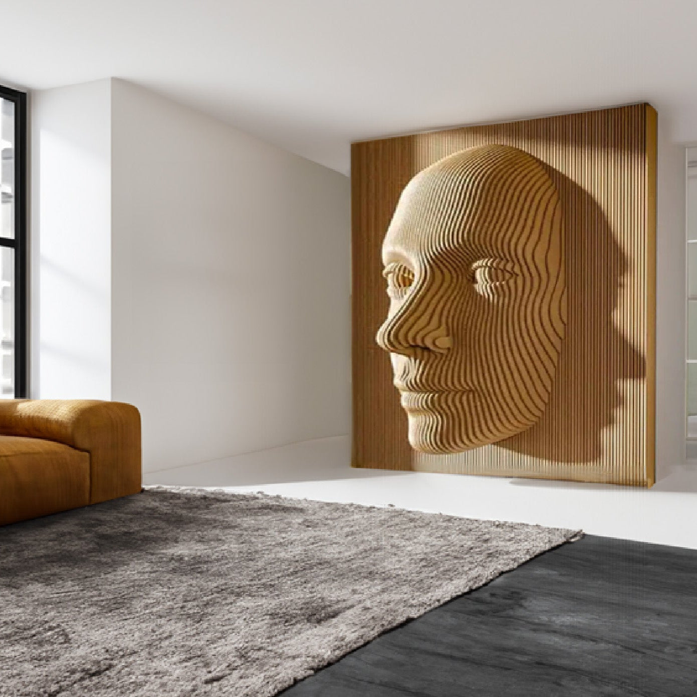 Parametric wall, Parametric human face, room dividers, Wall Art, Craftivaart,