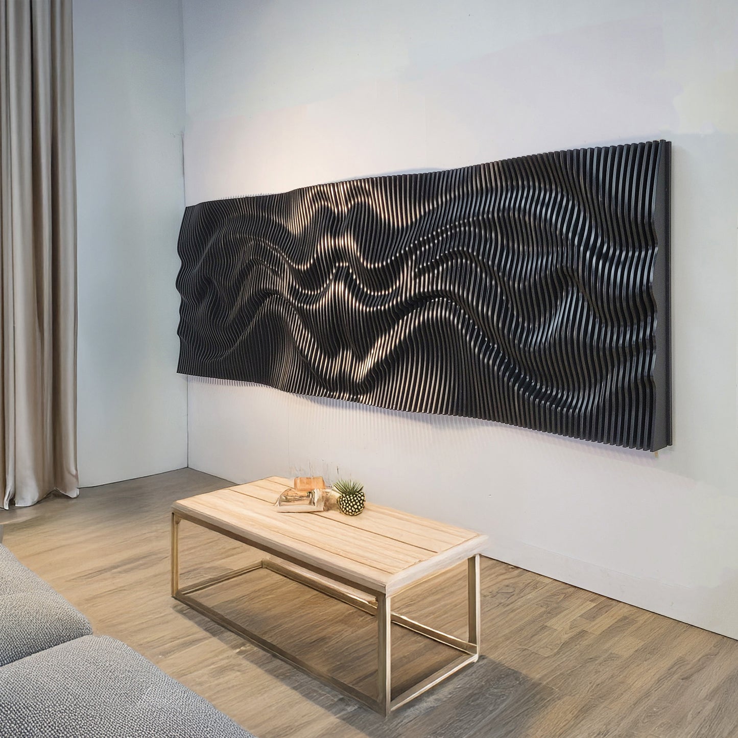 black 3d Parametric wall art 