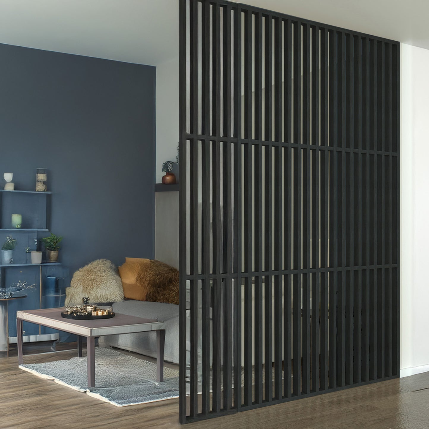 Customizable Slatted Partition Wall