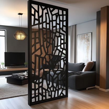 Black Custom-Made  Wall Panel Privacy Partition