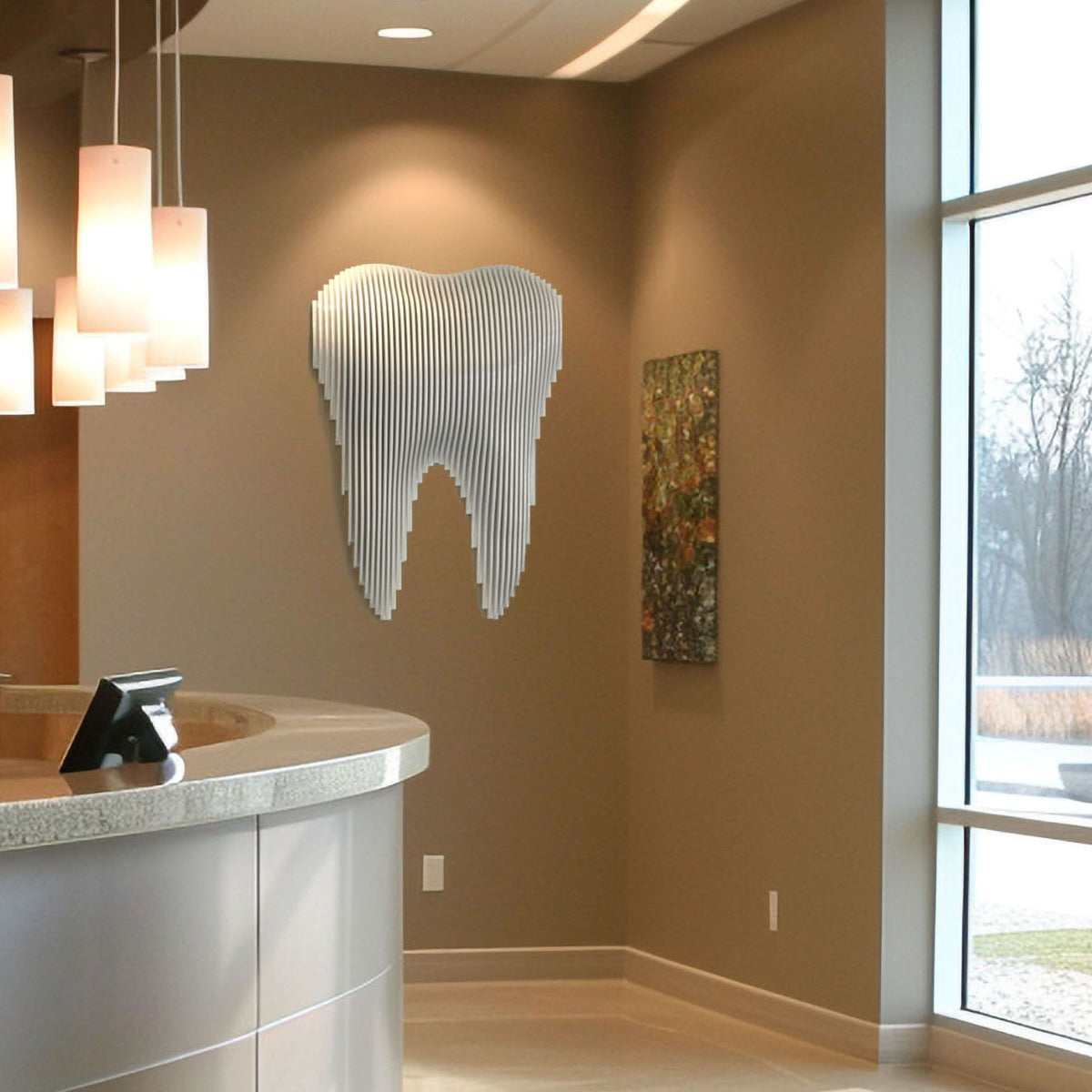 3D parametric tooth wall decor