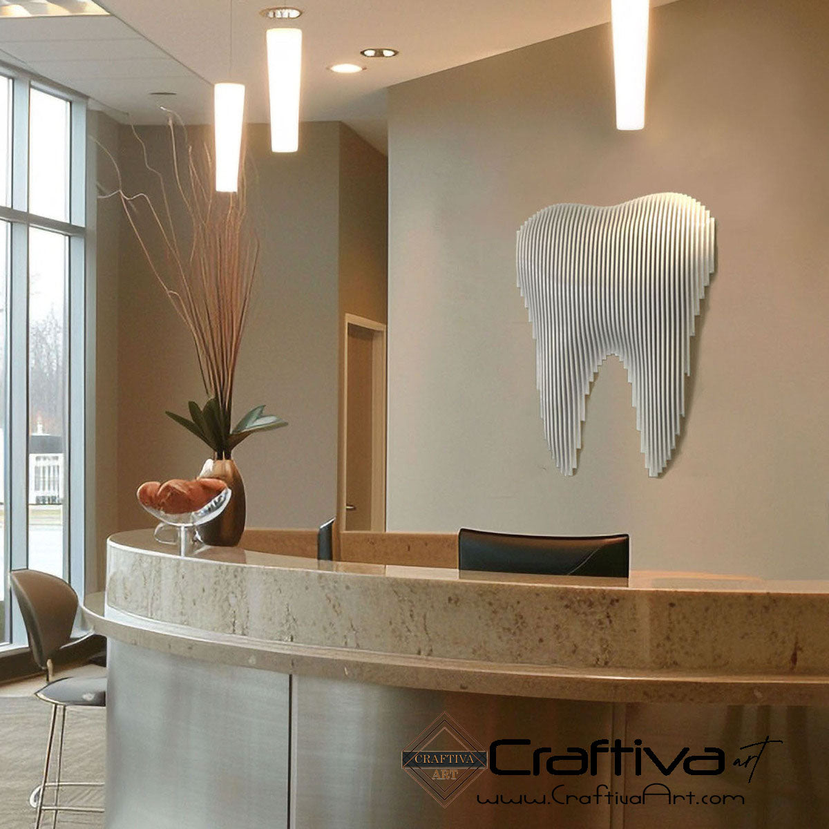 3D parametric tooth wall decor