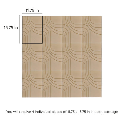 Panneau MDF acoustique 3D, mur d'accent en bois 3D