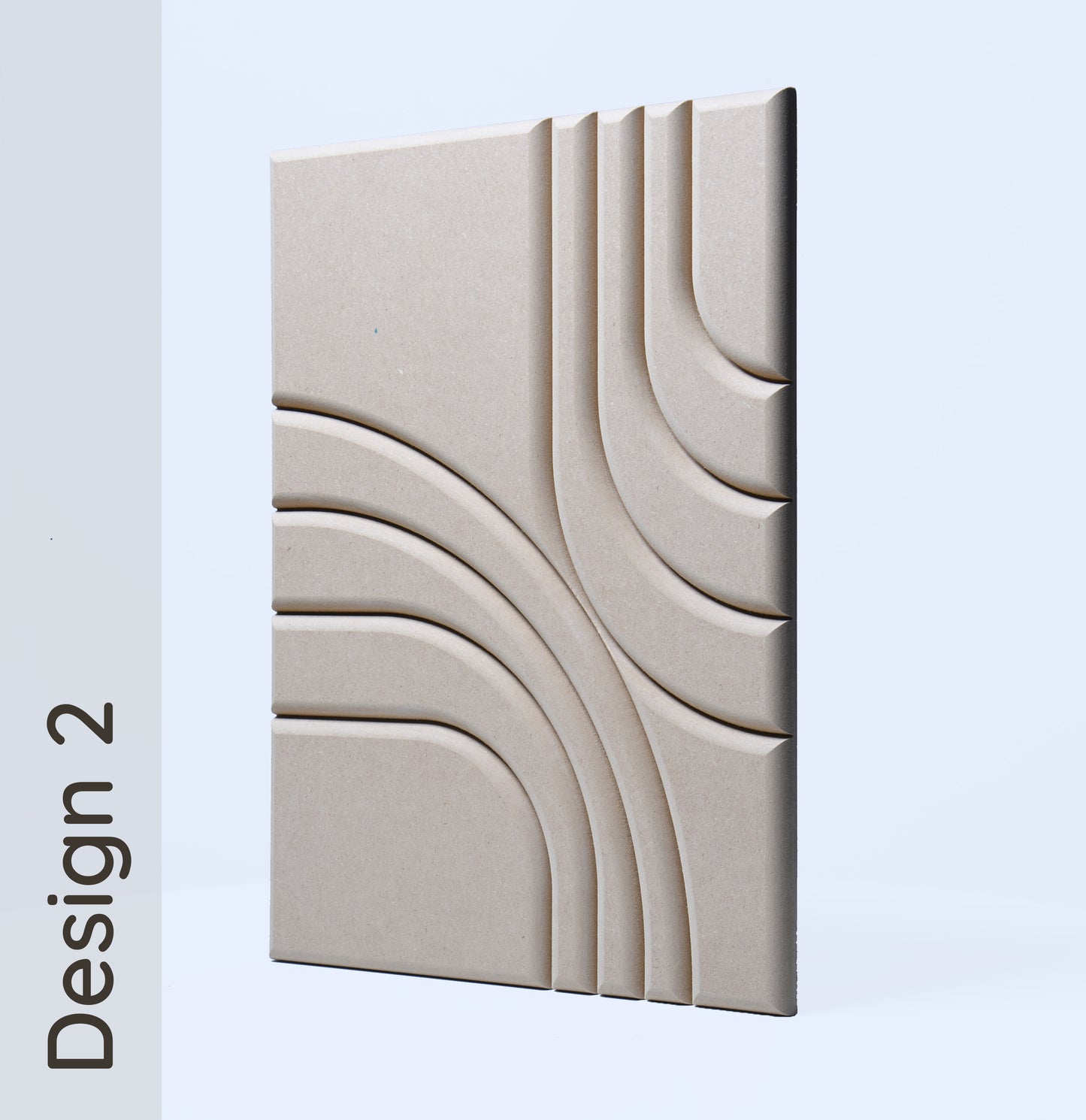 Panel acústico de MDF 3D, pared decorativa de madera 3D