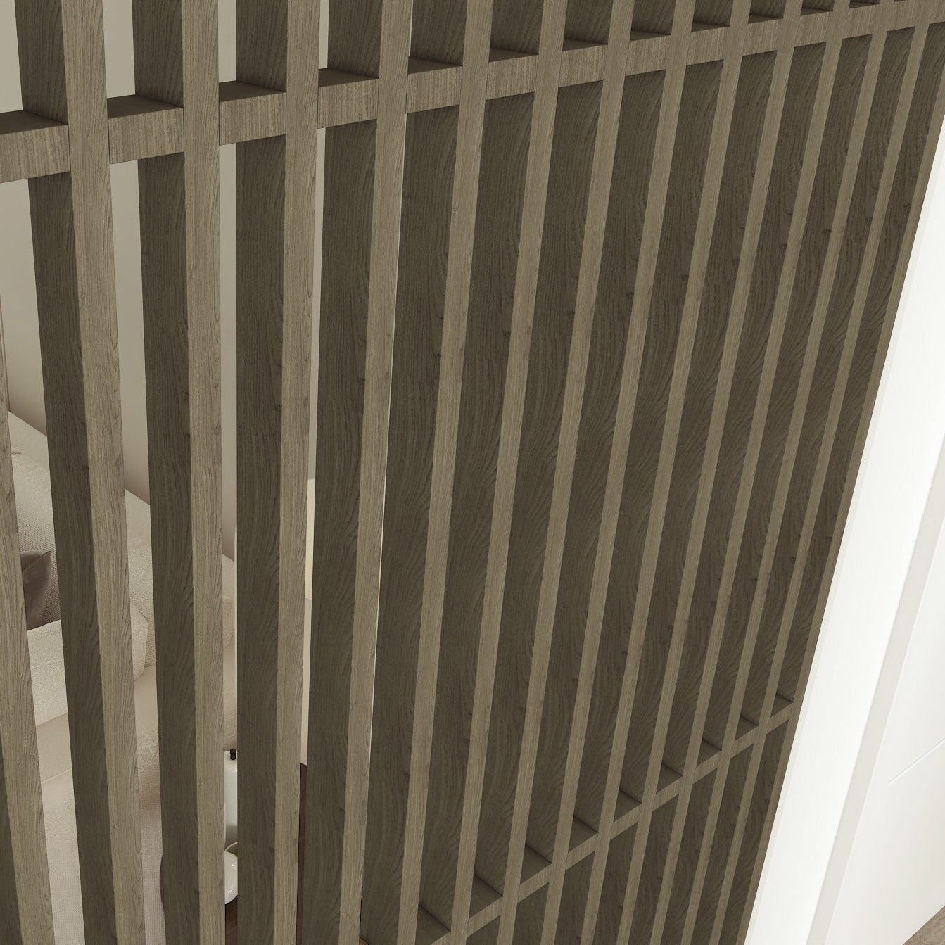 Customizable Slatted Partition Wall