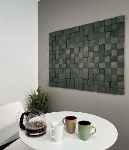 Paneles de pared de madera con forma de cubo 3D