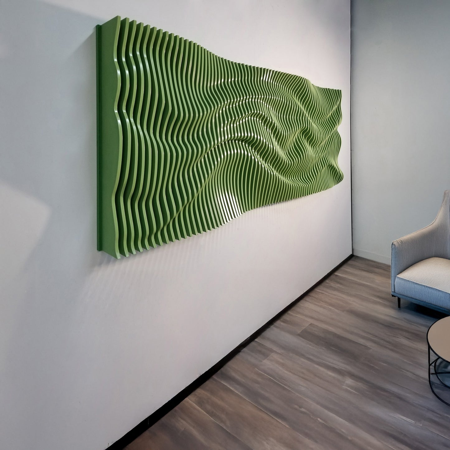 green parametric wall