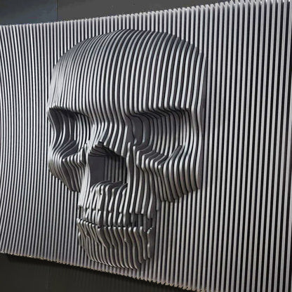 3D Parametric Skull Wall Sculpture