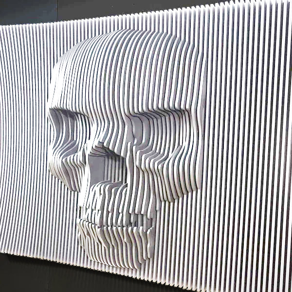 3D Parametric Skull Wall Sculpture