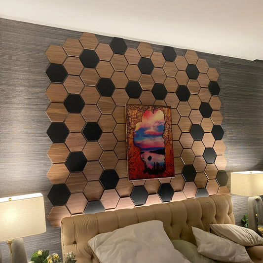 hexagon 3d wall art