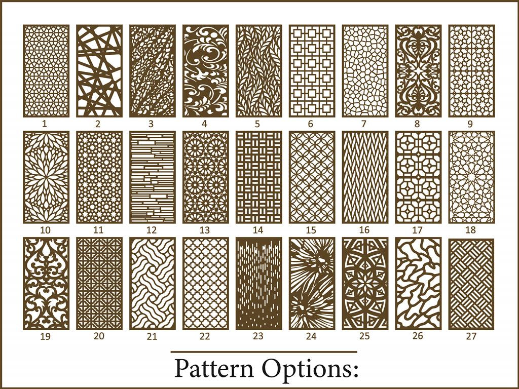 pattern option for room dividers