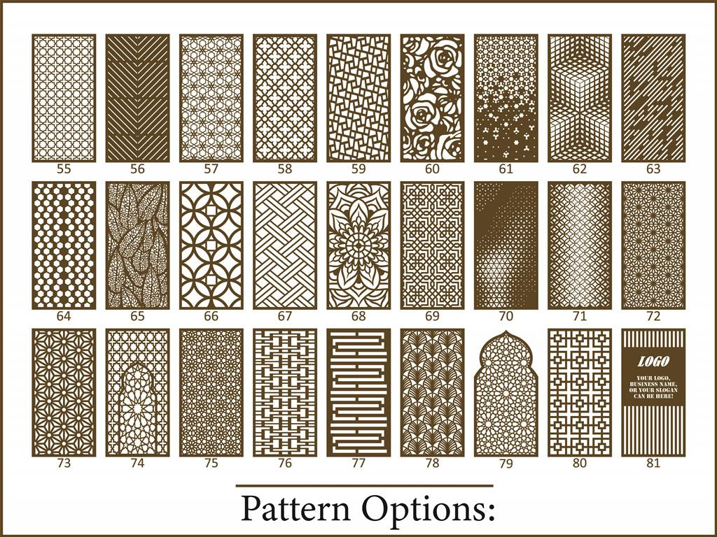 pattern option for room dividers