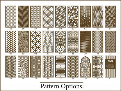 pattern option for room dividers