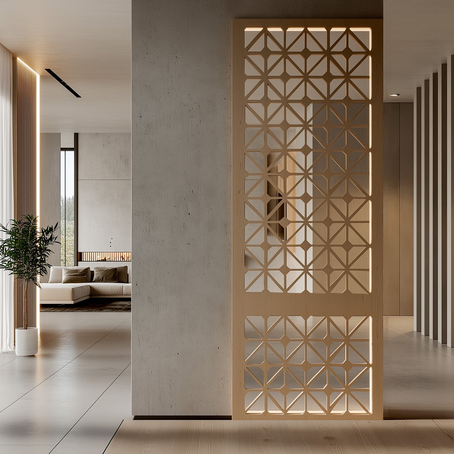 room divider, plywood divider, wood room separator