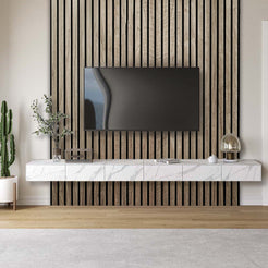 2023 Amazing TV Panel Wood Slat Wall , Vertical wood slat – CraftivaArt