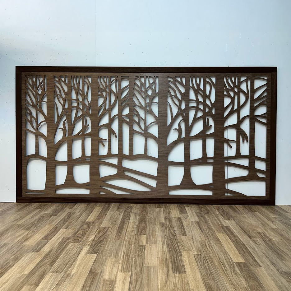 Walnut Privacy Screen Custom Size