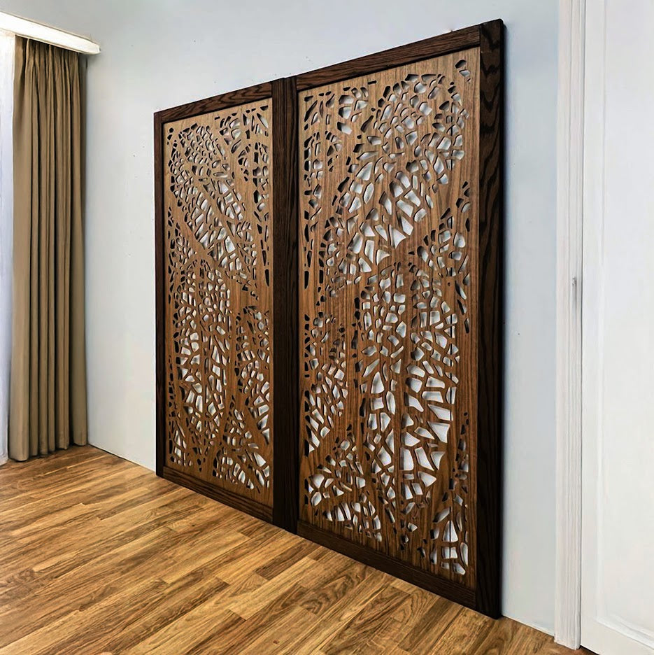 Walnut Privacy Screen Custom Size